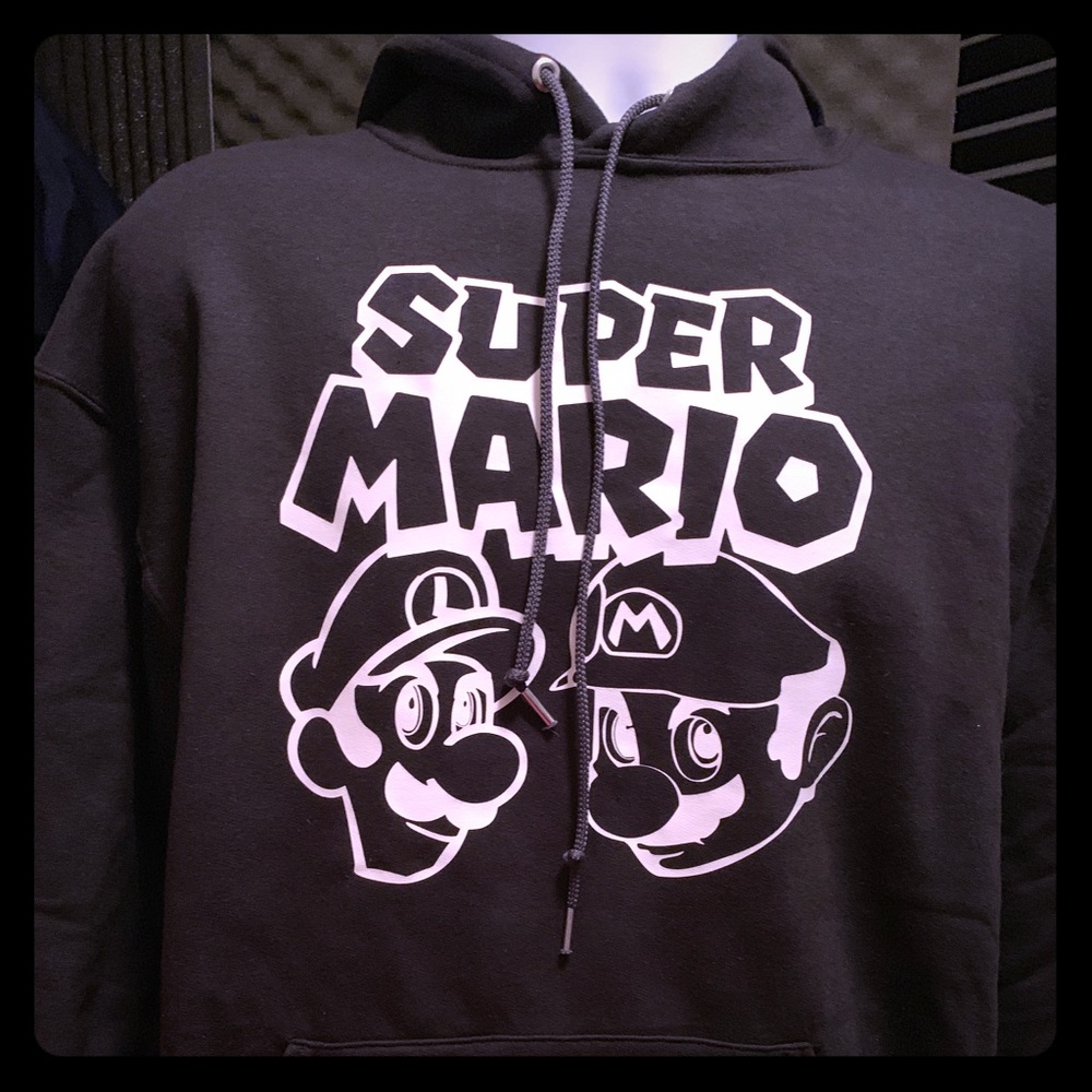 Super Mario Black Hoodies